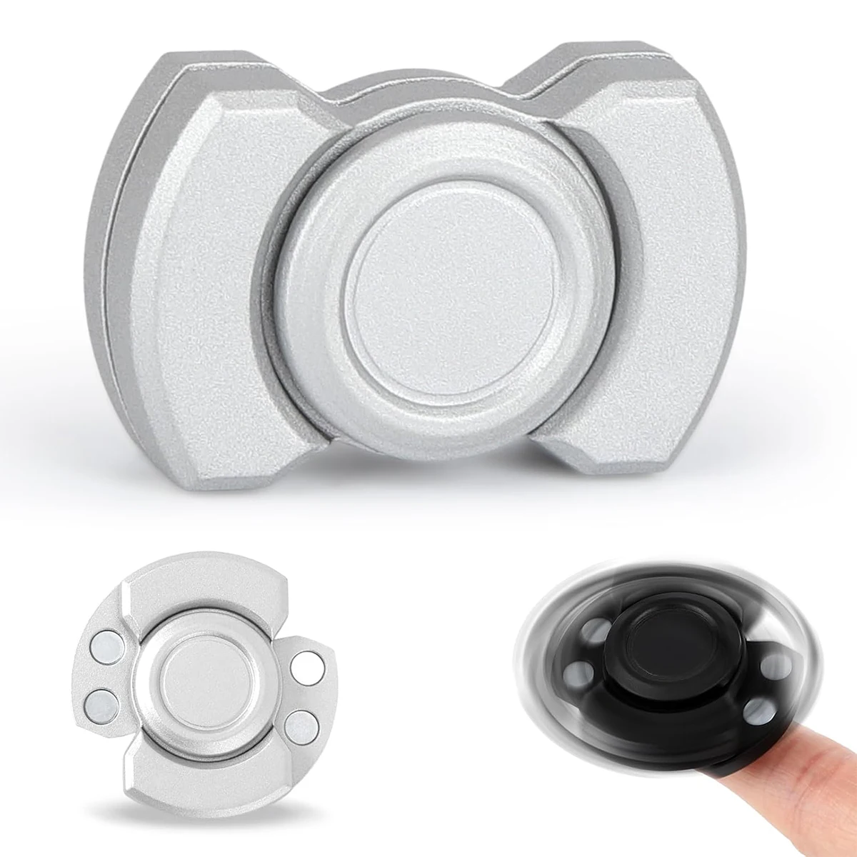 لعبة فيدجيت EDC ممتعة 3 في 1، سبينر فيدجيت بتصميم هيكل عظمي شبحي مخصص، سلايدر فيدجيت من السبائك، لعبة لتخفيف التوتر، لعبة عملة صوتية