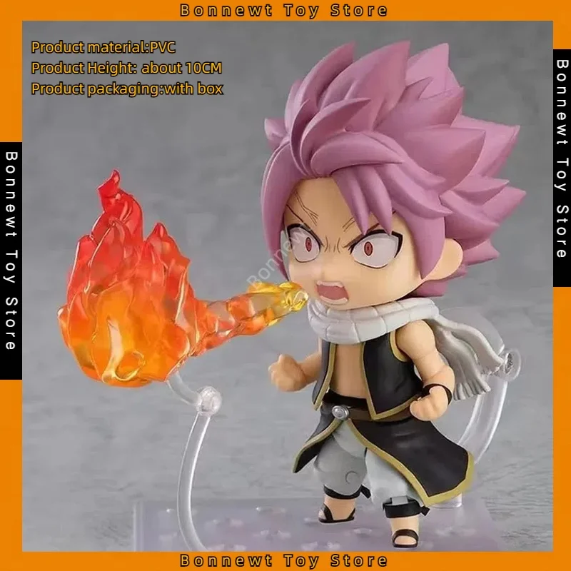 

10cm Fairy Tail Q version Nendoroid 1741# Natsu face-changing movable model ornaments boxed figure For Friends Gifts