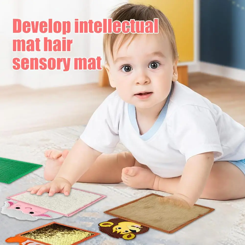 Animal Shape Sensory Mat Children Textured Sensory Toy Development Intelligence Social Emotional Mat Hair Sensory Mat