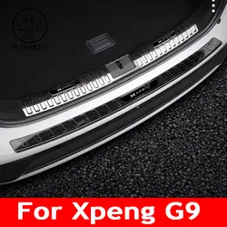 Rear Trunk Bumper Guard Cover Sticker Boot Plate With logo For XPENG G9 xiaopeng G9 Car Style Protector Decoration Accessories