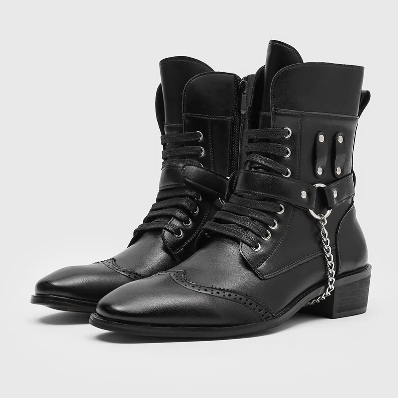 

Pointed Boots Men's Autumn British Style Casual High Top Versatile Punk Men's Boots