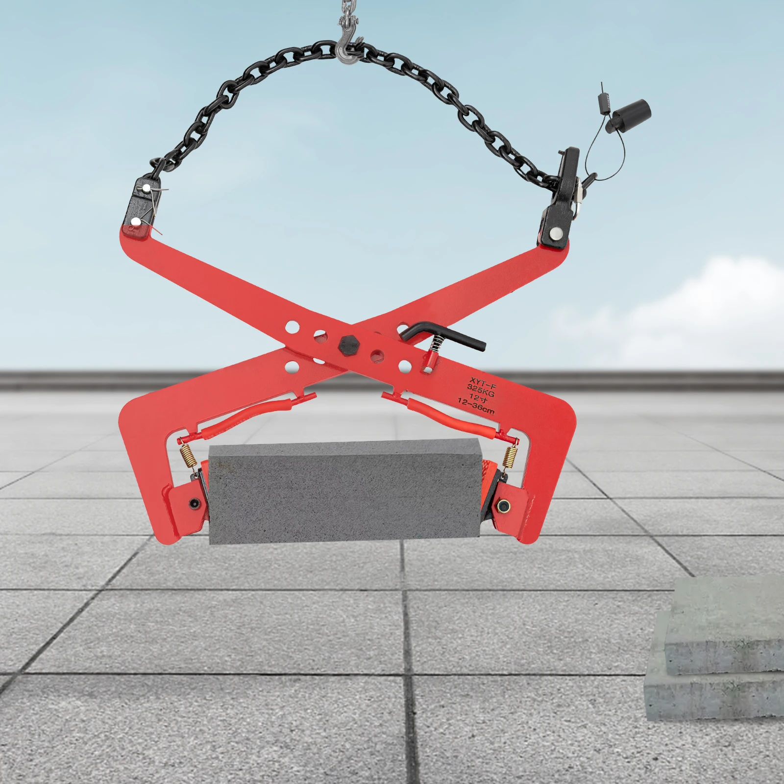 

6-12 Inch Pallet Pull Clamp Heavy Stone Clamp Pliers for Concrete Maximum 325 kg in Electrical Energy Ship Automotive