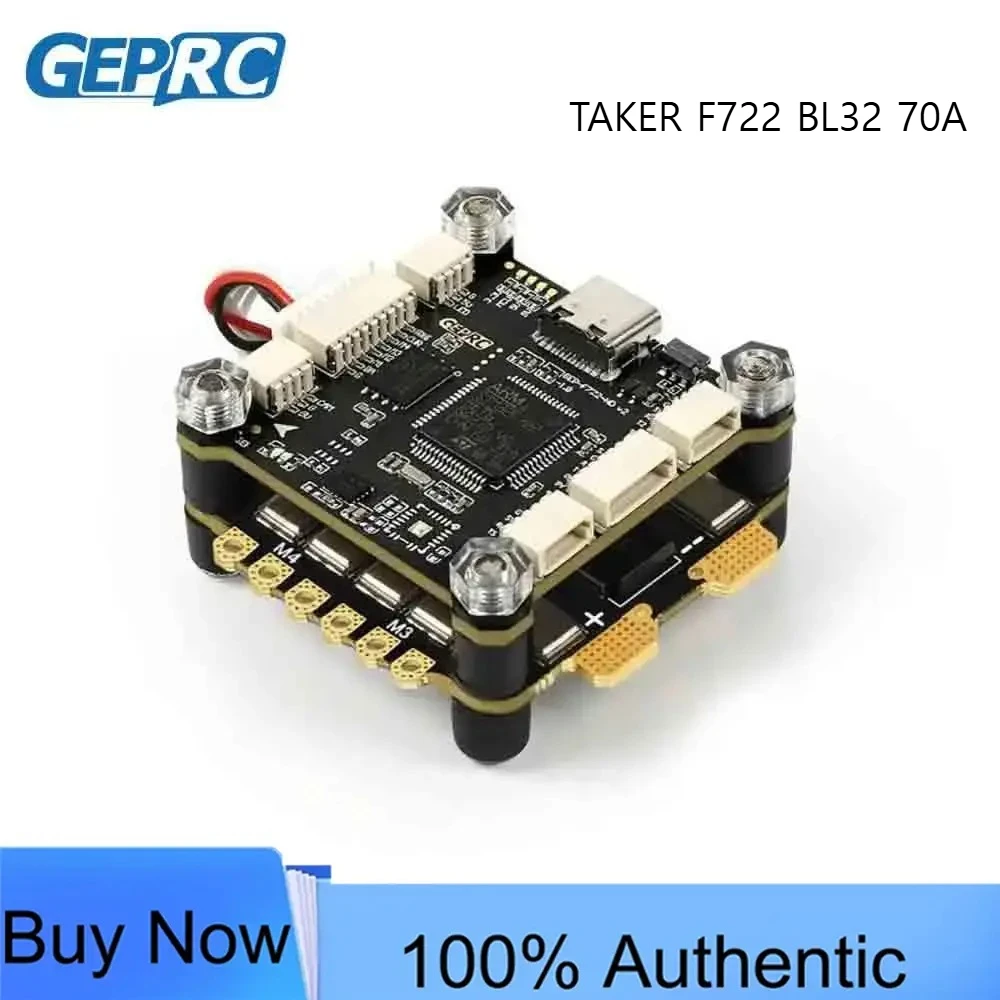 GEPRC TAKER F722 BL32 70A Stack, 4-in-1 ESC (3-6S LiPo) – 9V2.5A/5V3A BEC für FPV-Renndrohnen