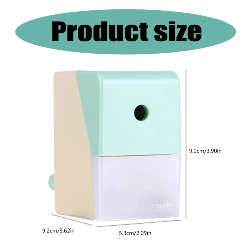 Taille-crayon manuel avec récipient à alimentation automatique en épaisseur réglable