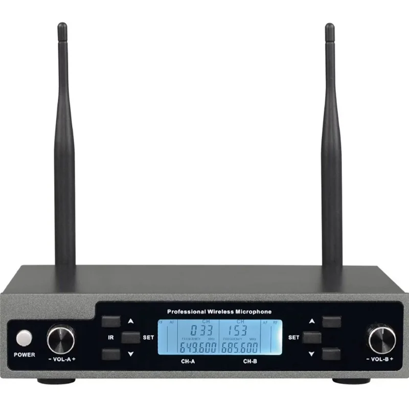 

Professional Dynamic Lavalier Microphone With Receiver One-To-Two Mic Stage Singing KTV Audio Karaoke System-Y41A