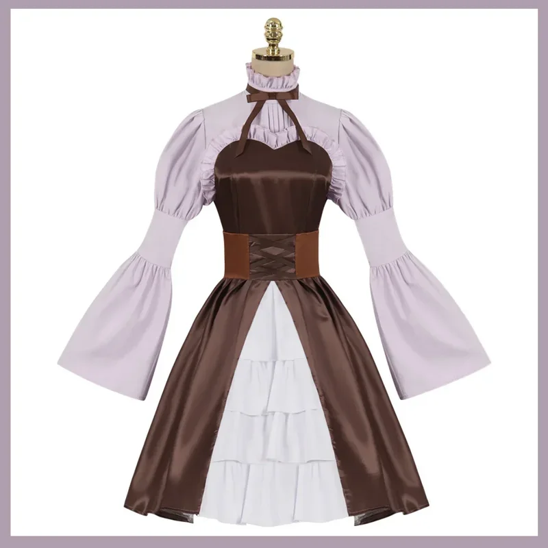 FC6Anime Frieren: Beyond Journey's End Linie คอสเพลย์ชุดวิกผมกระโปรงสีม่วงชุดเจ้าหญิง Lolita ผู้หญิงน่ารัก Carnival S @ FC8!