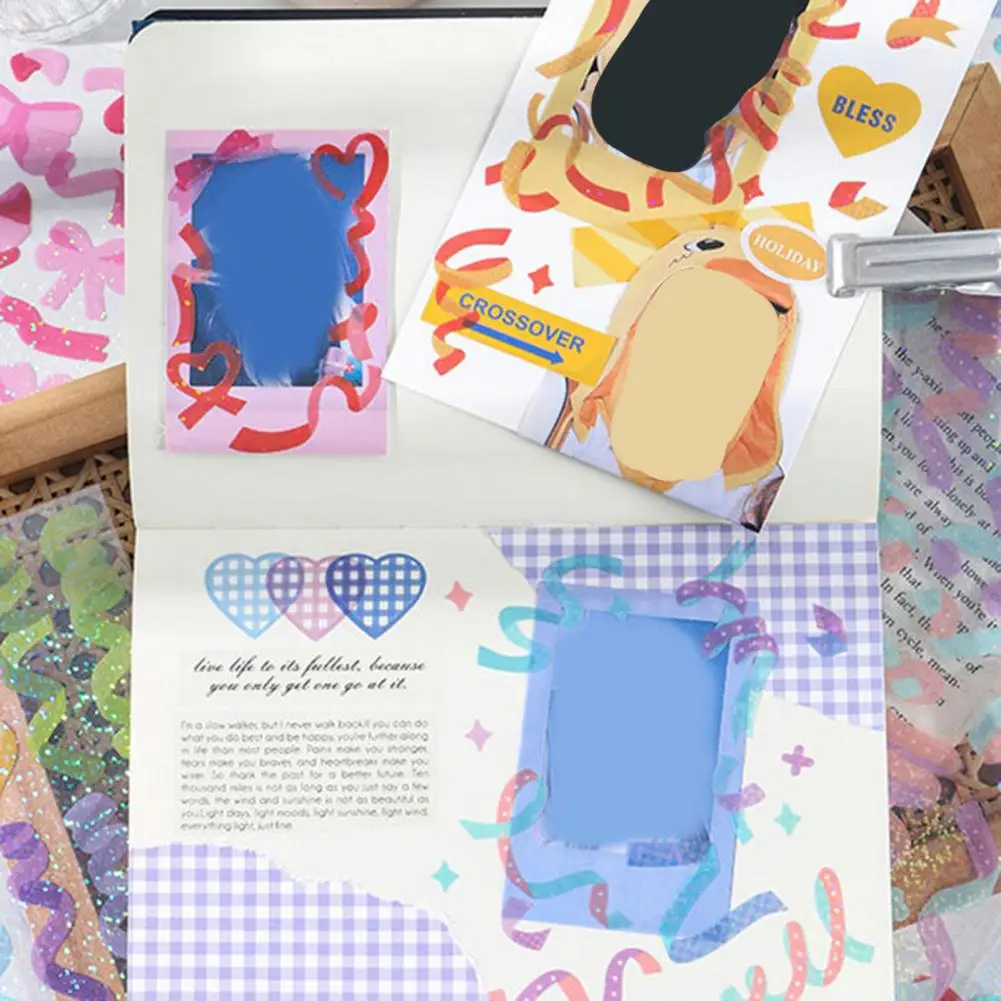 Beautiful 1 Sheet Innovative Heart Pattern Photocard Journal Decal Delicate Stationery Sticker Rich Patterns   Craft Supplies