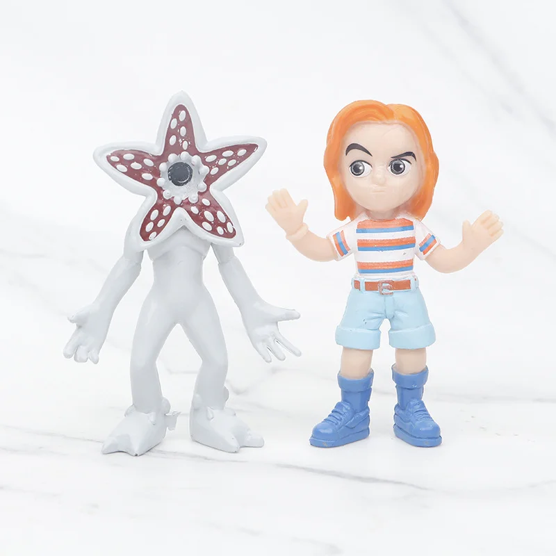 Die 6-teilige Actionfigur „Stranger TV spielt Will Byers Eleven“ Figurales PVC-Modell für Kinder, zum Dekorieren von Autospielzeug, Geschenk auf Lager