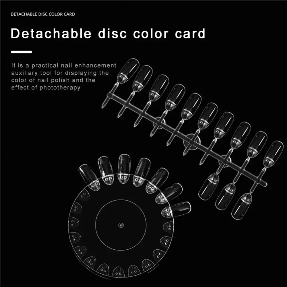 Punte per unghie finte Display per pratica di carte colorate Strumenti per scaffali staccabili Anello con fibbia Strumento per pratica di nail art per manicure