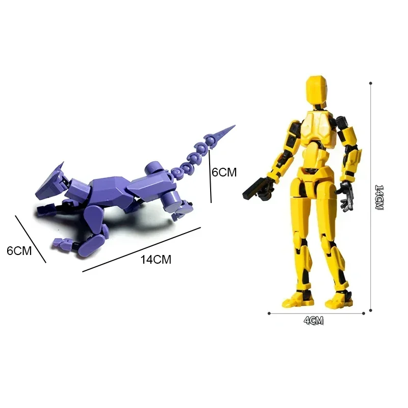 Multi Joint Movable Deformation หุ่นยนต์ 3D การพิมพ์รูปแบบร่างกายมนุษย์และสุนัขรูปของเล่นเกมเด็กของขวัญ