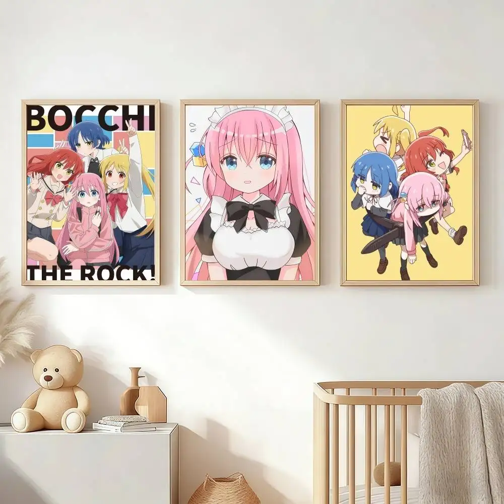 B-BocchiS The Rock BLBL Poster Stickers Art Print Retro Vintage Wall Decor HD Living Room Home Office Gift Occasion