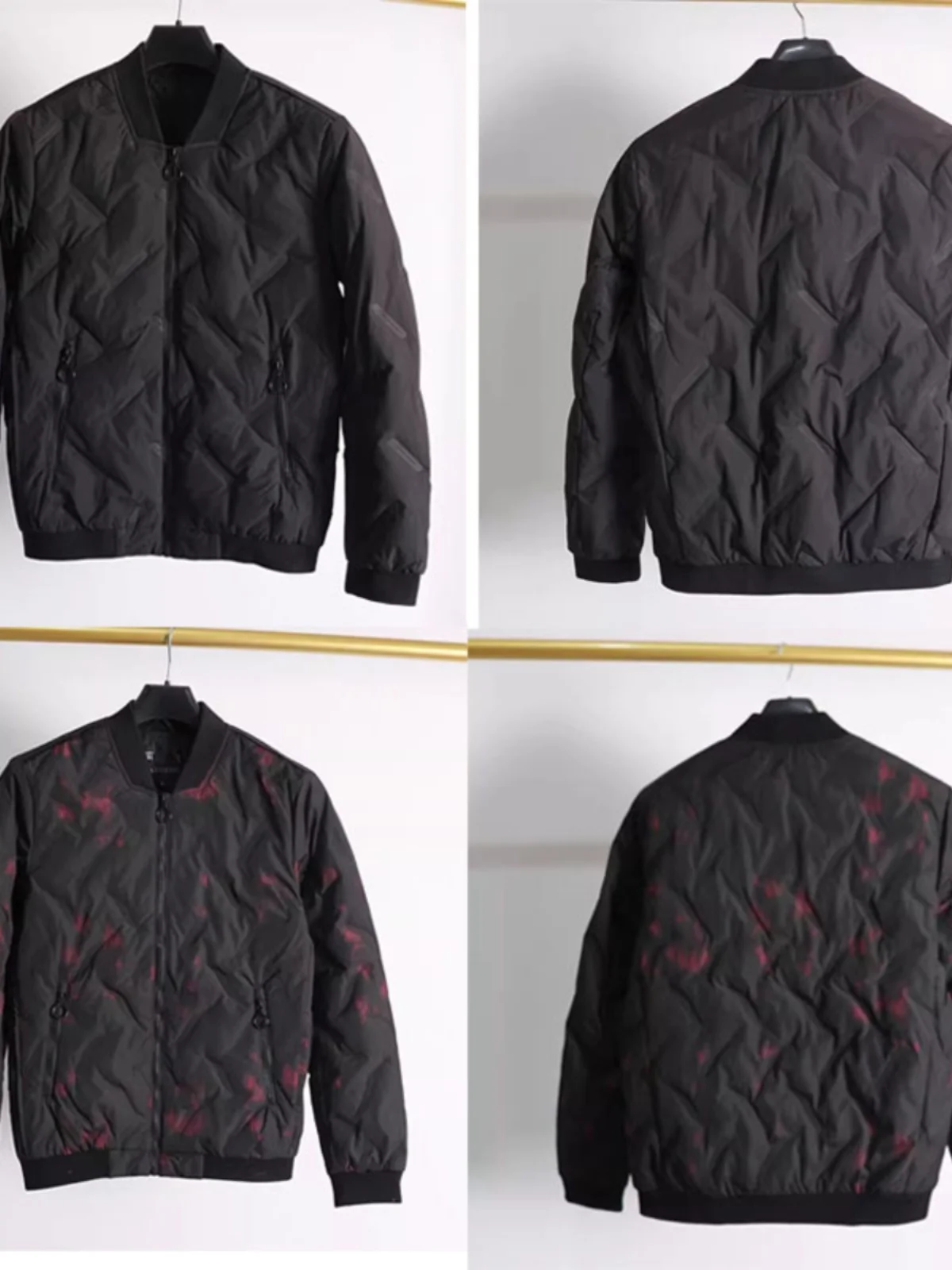 Outdoor Men's down Jaet Winter Sle Stand Collar Warm Du Feather Filled Design Men's Regular Length down Coat