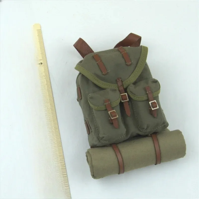 Modischer olivgrüner Rucksack im Maßstab 1:6, Brottasche, Umhängetasche, Zubehörmodell, passend für 12-Zoll-Soldaten-Actionfiguren-Körperpuppen – Detail 2