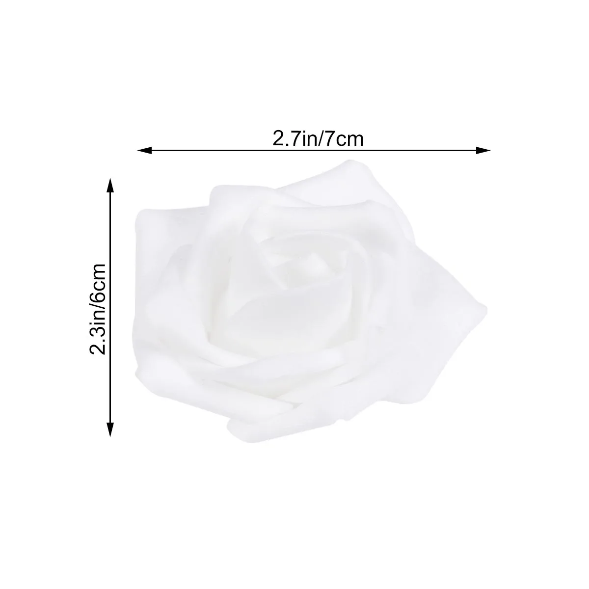 

100 Pcs Artificial Rose Heads Wedding Wreath White Decor Flower Event Decorations