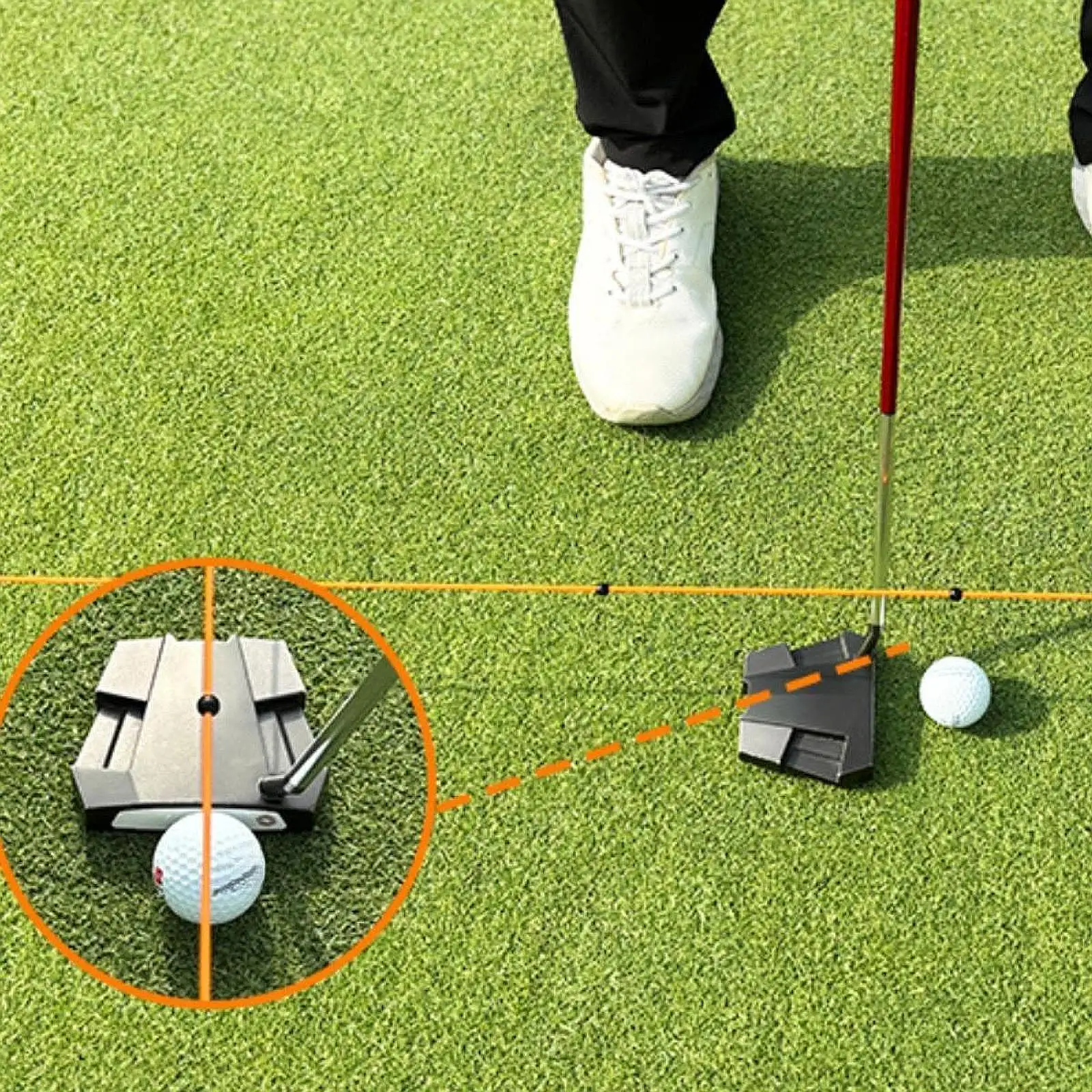 Golf Putting String Auxiliary Rope Aligning Golf Putters Training Tool Outdoor Golf Equipment for Professional and Beginners