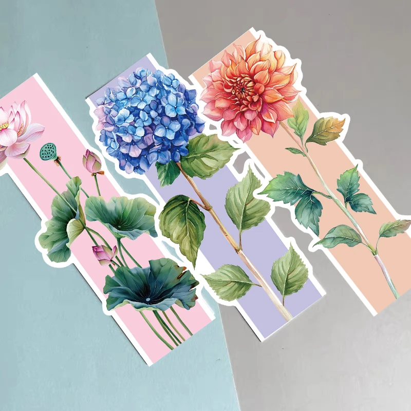 30pcs Flower Bookmarks Reading Page Markings Reading Book Markings Plant Flower DIY Decoration Students Labels﻿