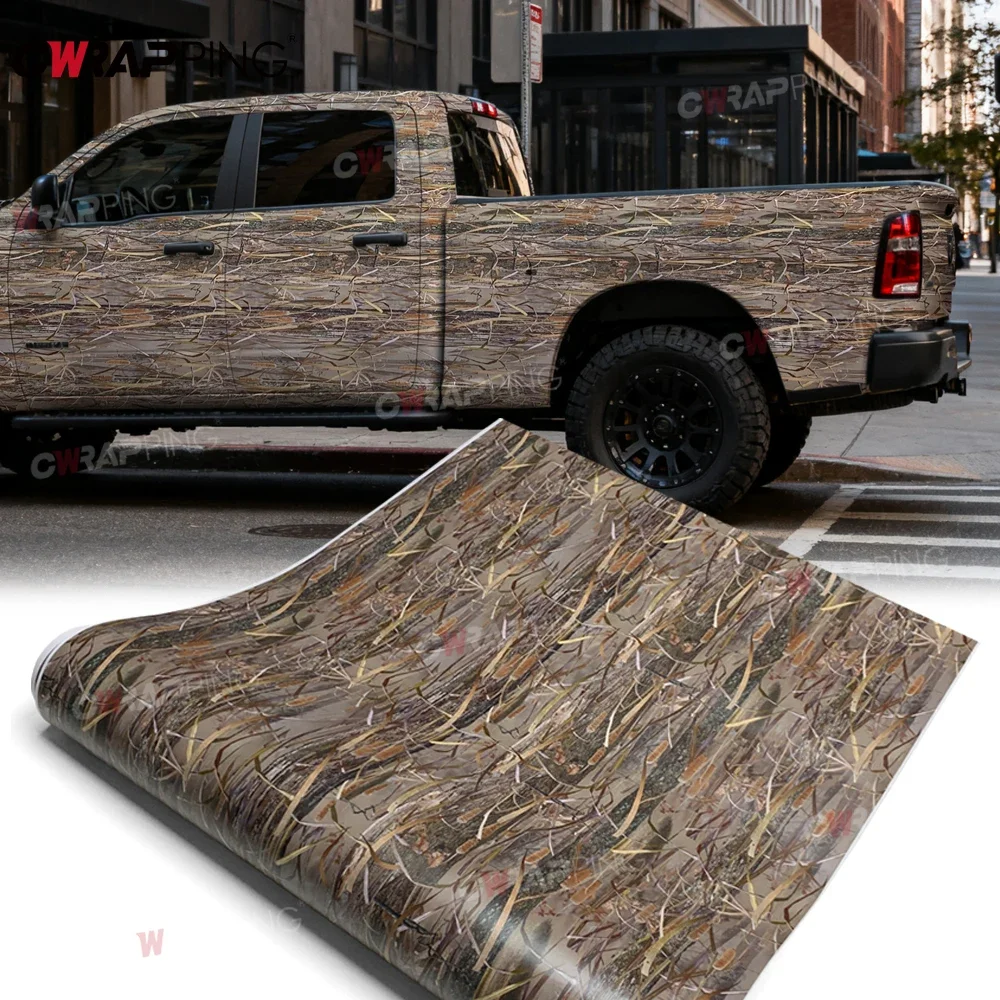 Wrap Vinyl Auto Tönung Wald Bäume Gras Blatt Camouflage Camouflage Wrapping Folie Aufkleber für Auto Abdeckung Selbstklebende Folie
