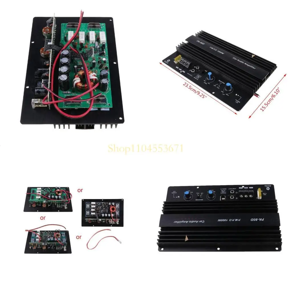 Best Seller PA-80D 12V 1000W Mono Car Power Amplifier Powerful Bass Subwoofers Amplifier Board