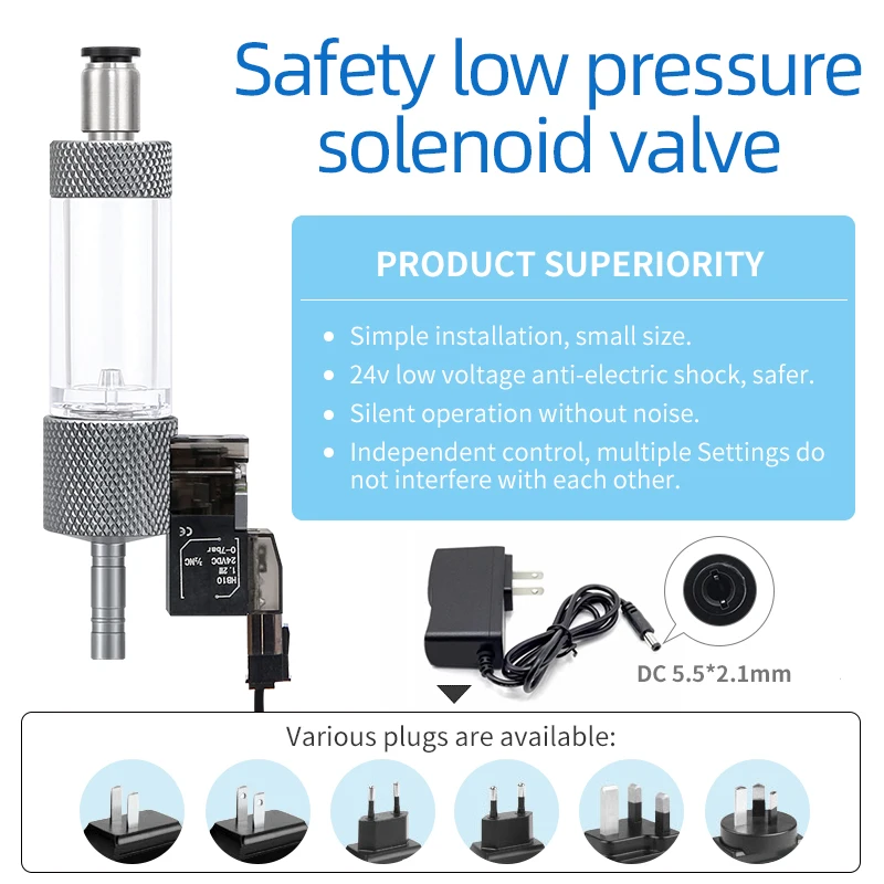 Carbon Dioxide Solenoid Valve Pressure Reducing Valve Bubble Counter 24V Timer Control Accessories CO2 System Equipment