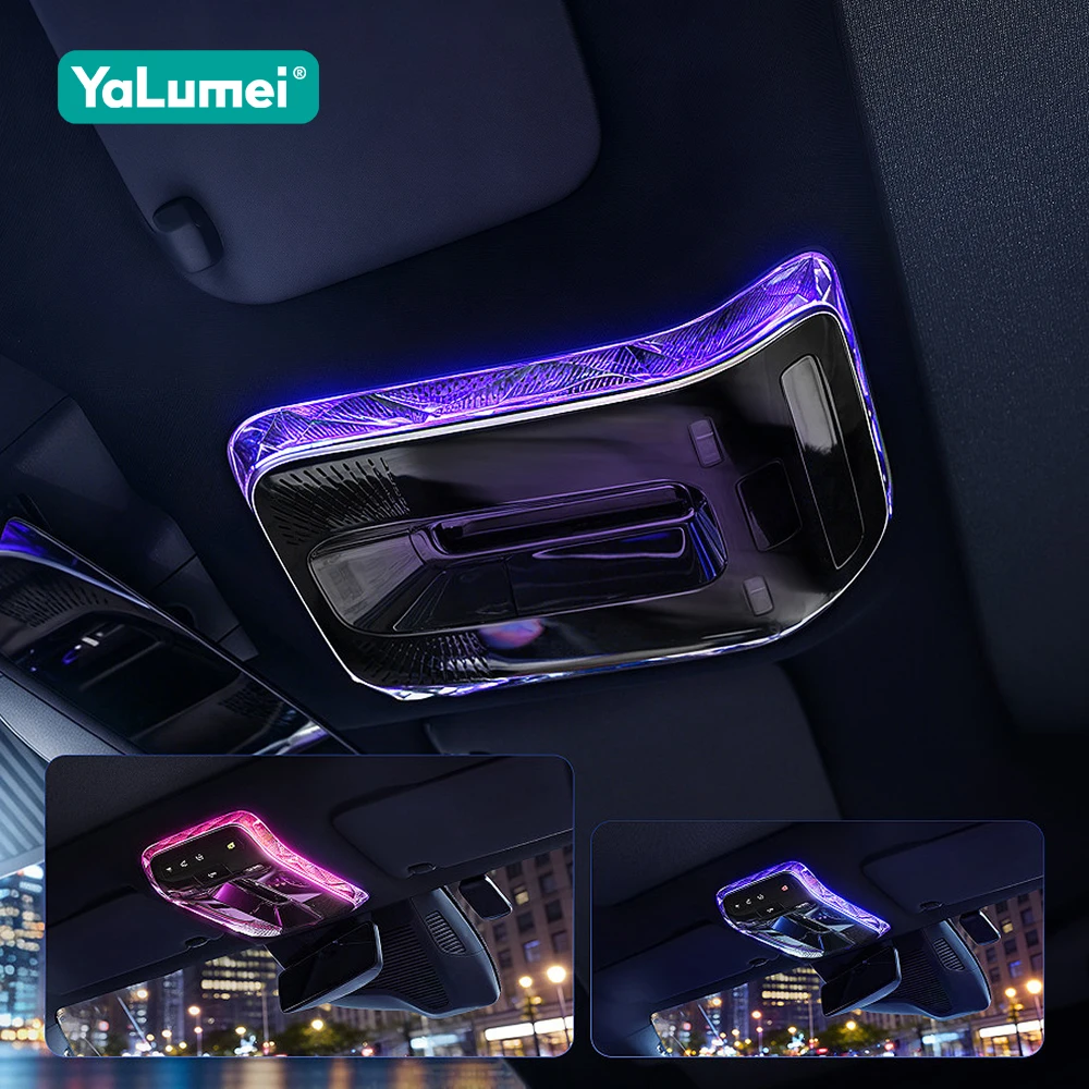 For Mercedes Benz C/GLC/E Class W206 X254 W214 AMG GT EQE EQS Car Front Roof Reading Light Crystal Atmosphere Frame Sticker