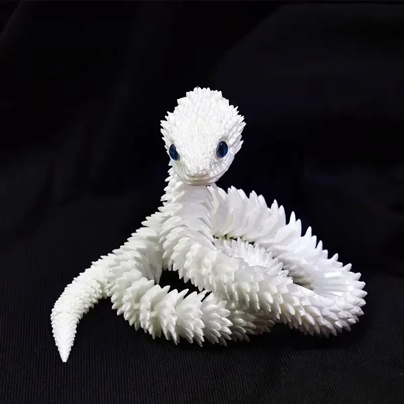 3D-gedruckte Schlange, bewegliches Gelenk, Zappelspielzeug, Figur, Simulationsschlange, Büro, Desktop, Ornament, Geschenke, Kunsthandwerk, Figuren, Miniaturen