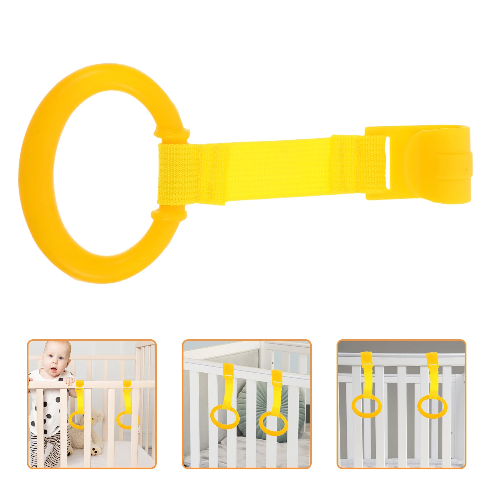 

2Pcs Hand Pull Rings Toddler Stand Up Support Infant Crib Assistant Walking Exercise Safety Rings