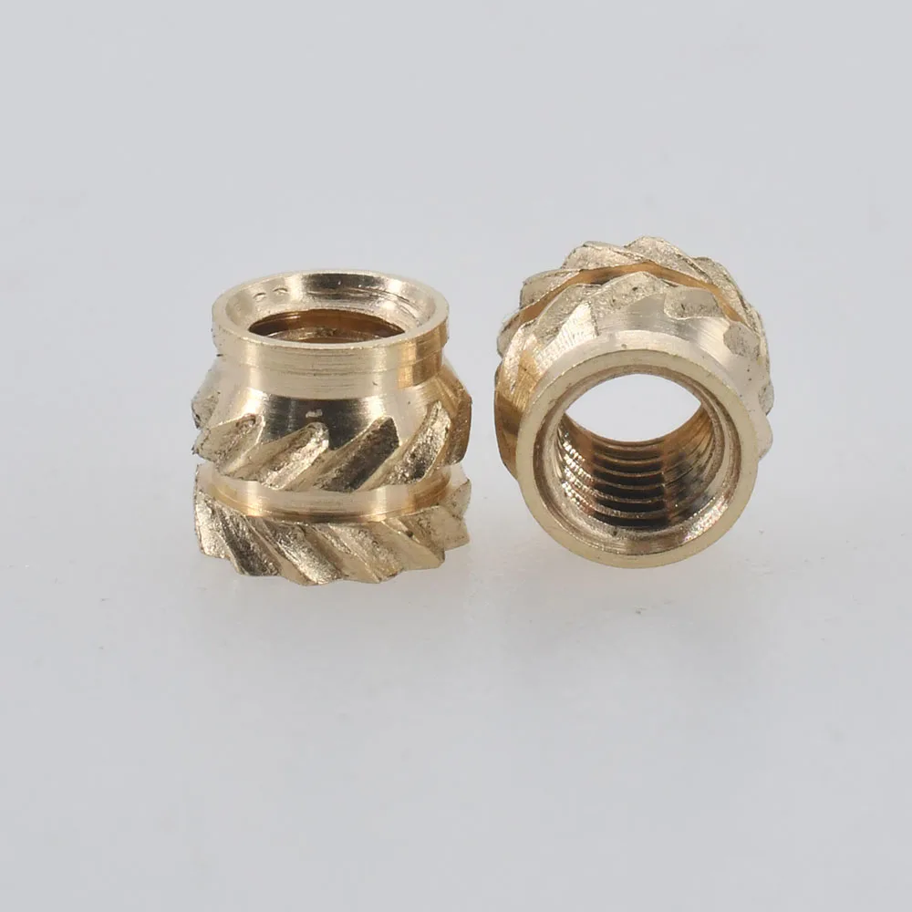 50pcs M2 Brass Heat Insert Nut Metric Threaded Hot Melt Molding Injection Inserts Thermal Nuts for 3d Printing PCB Plastic Part