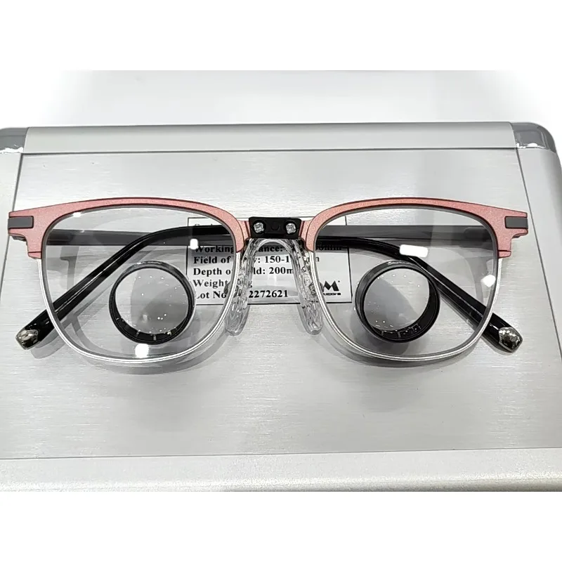 Pink Color Comfortable 2.5X TTL Surgical Loupe Magnification Medical Magnifying Glass Dental Loupes