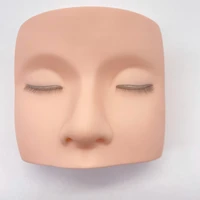 Cabeza de Maniquí de pestañas postizas, cabeza de muñeca plana para práctica de pestañas, Cara de muñeca, productos de maquillaje coreanos, herramienta para mujeres
