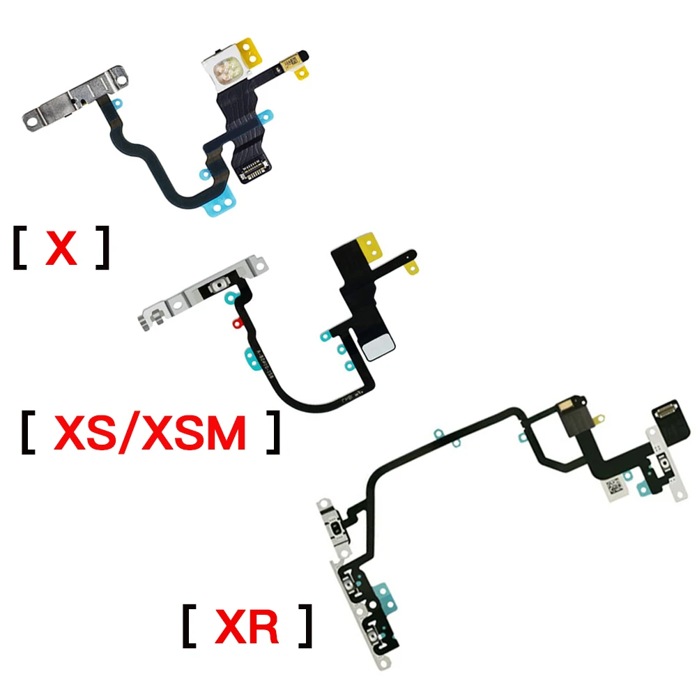 Power Volume Button Flex Cable With Flash Light Microphone For iPhone X XR XS XSMax Replacement