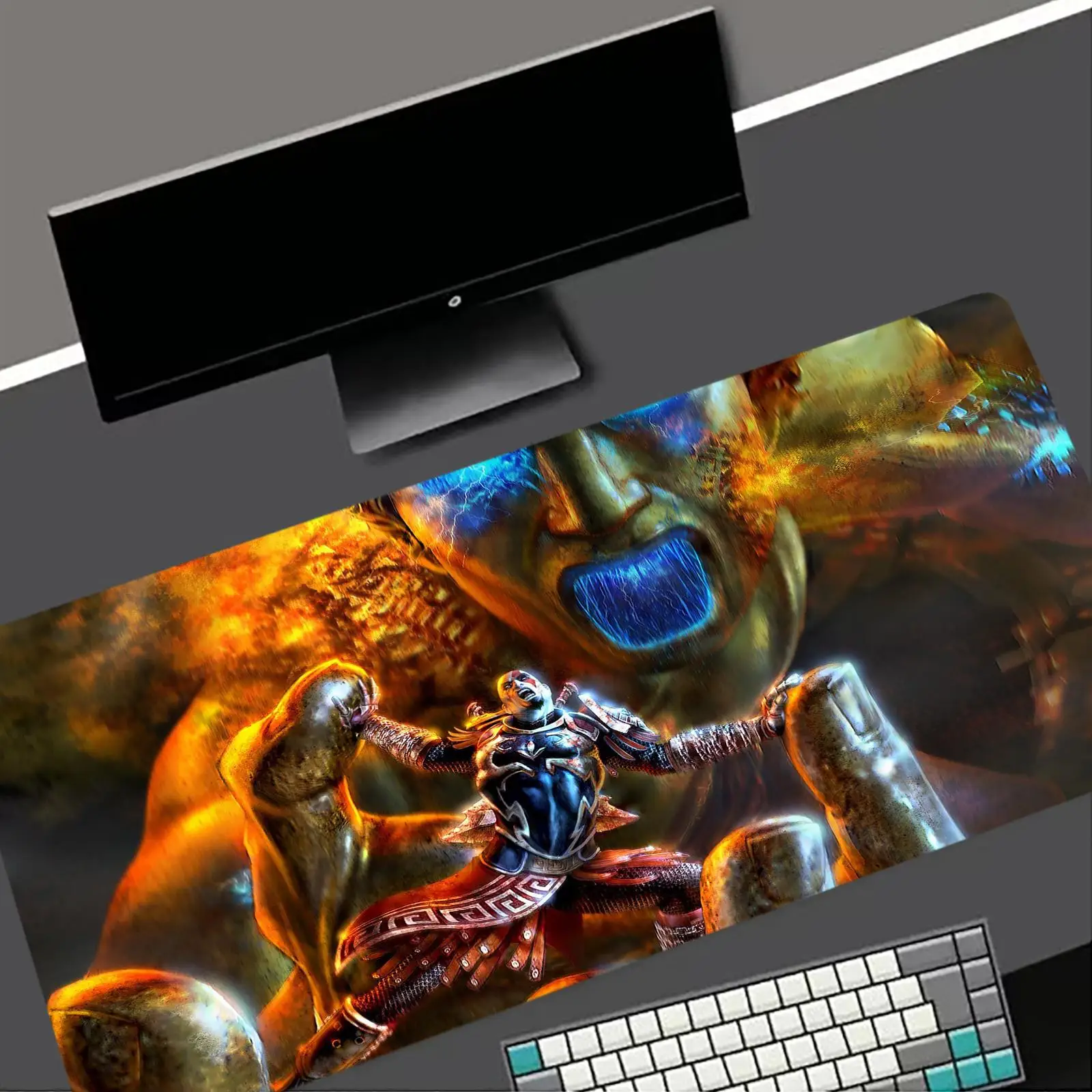 

G-God of W-War New Computer Home Mousepad XXL Desk Mats Natural Rubber Office Anti Slip Gaming Accessories pad