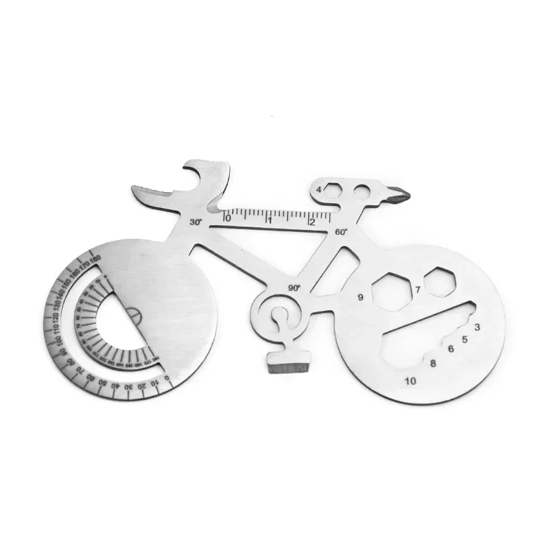 

Stainless Steel Multifunctional Bicycle Card Tool, Creative Bottle Opener Wrench, Outdoor Portable EDC Tool Card