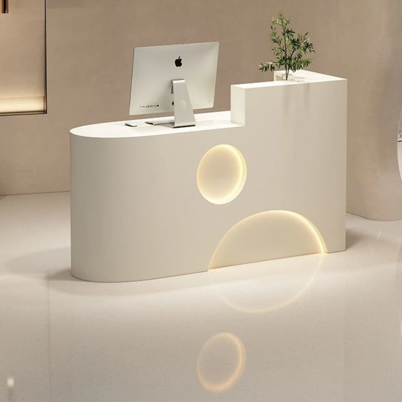 

Store Counters Reception Desks Storage Table Podium Business Reception Desks Modern Artificial Board Furniture Receptie MHJDT