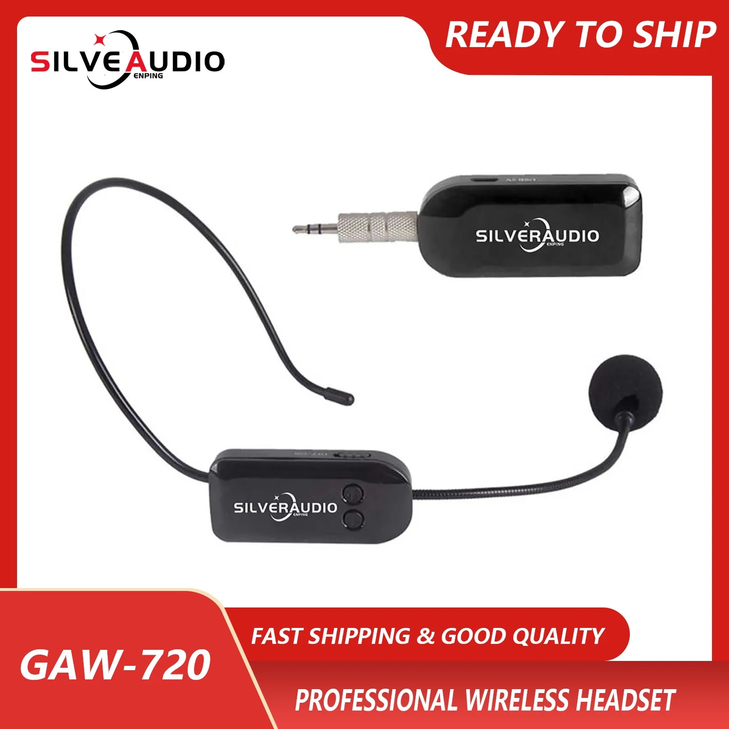 

GAW-720 Headset Condenser Microphone Wireless Mini Professional Microphone 2 in 1 Headset