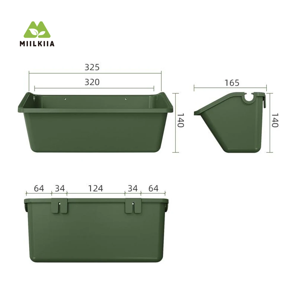 Outdoor Vertical Garden Planter with Water Separator – Wall-Mounted Stackable Pot for Herbs, Vegetables & Flowers