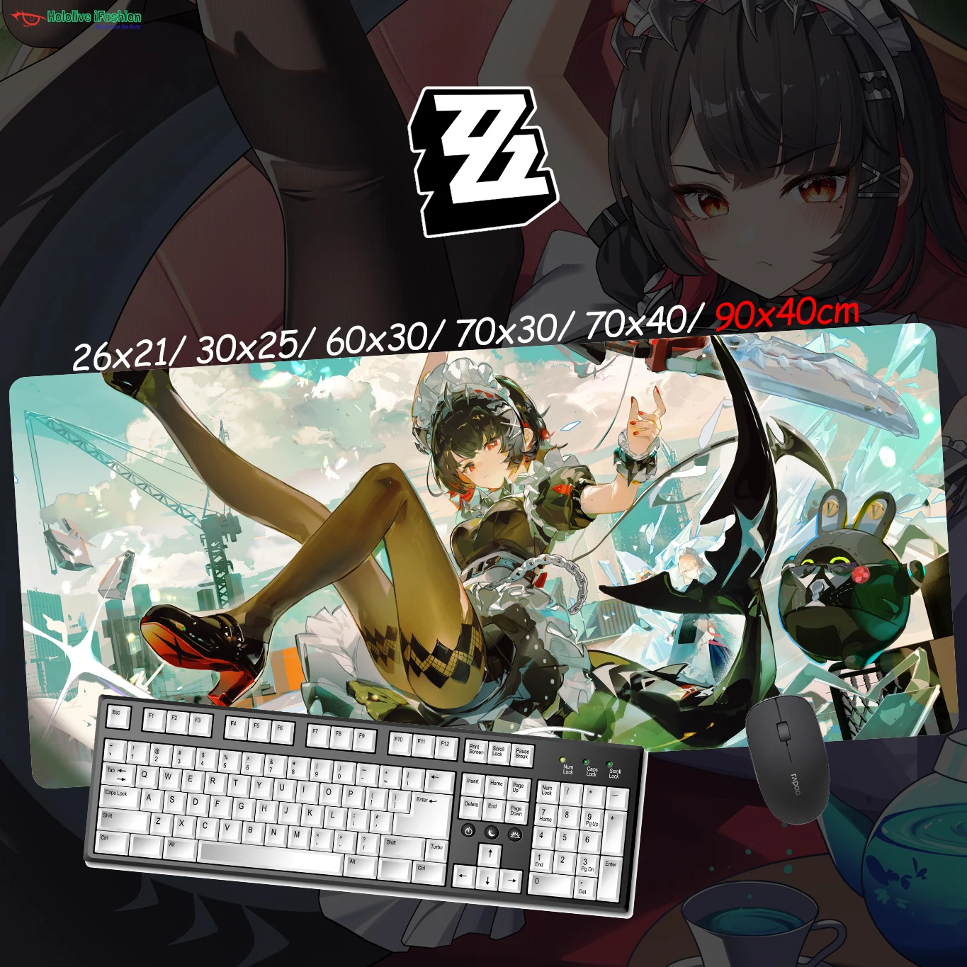 Ellen Joe Mouse Pad Zenless Zone Zero Game Mat Keyboard Pad Game Flat Mousepad Desk Mat Accessory Gaming Office Computer Work