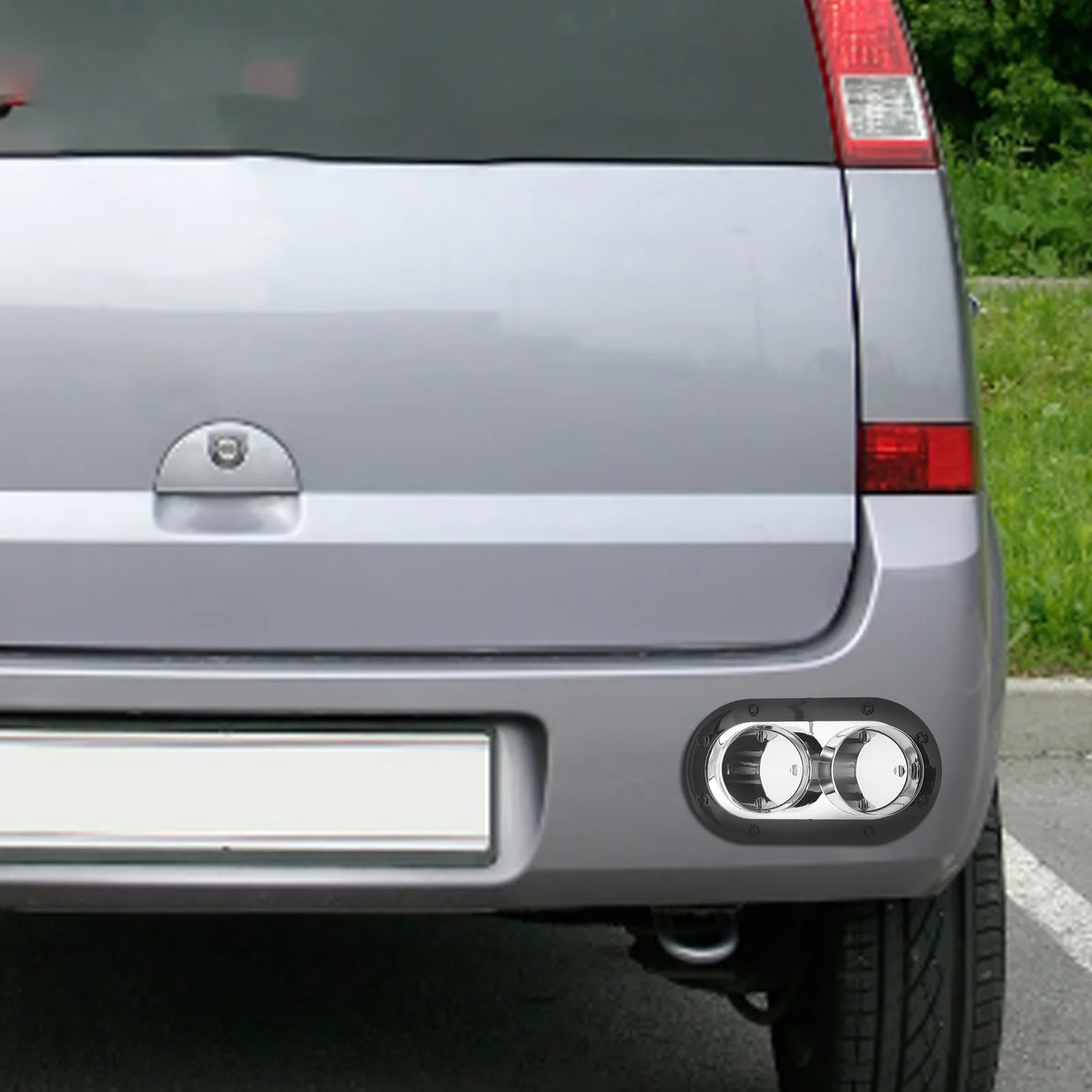 

Fake Exhaust Tube Bumper Sticker Universal Fit Anti Collision Decorative Strip for Car Protection Suv Truck Bumper Decoration