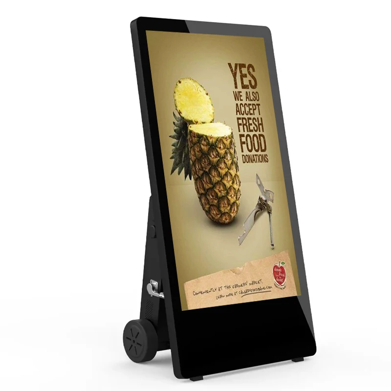 

Высокая яркость 1500 нит 1080P 43-дюймовый уличный экран с цифровыми вывесками Подвижный рекламный ЖК-дисплей