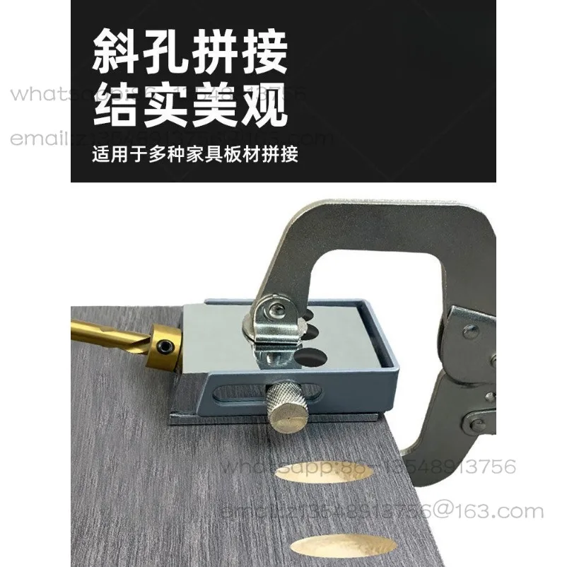 9mm Bevel Hole Punch Plug Screw Hole Opening Positioner Woodworking Portable Punching Slanted Eye Formwork Connection Tool