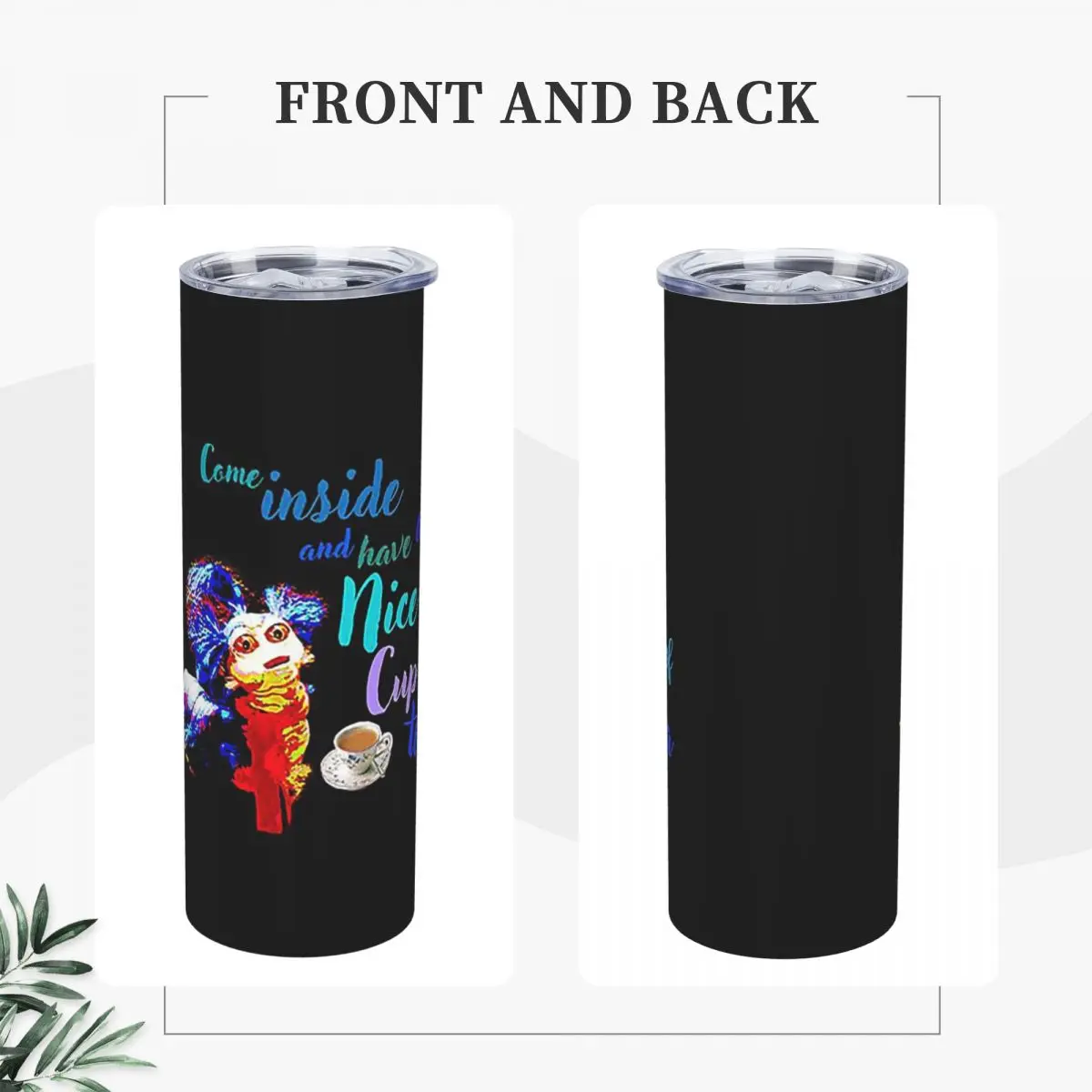 Labyrinth Worm Stainless Steel Tumbler Vacuum Insulated Mugs Thermal Cold Cups Straw With Lid 20oz