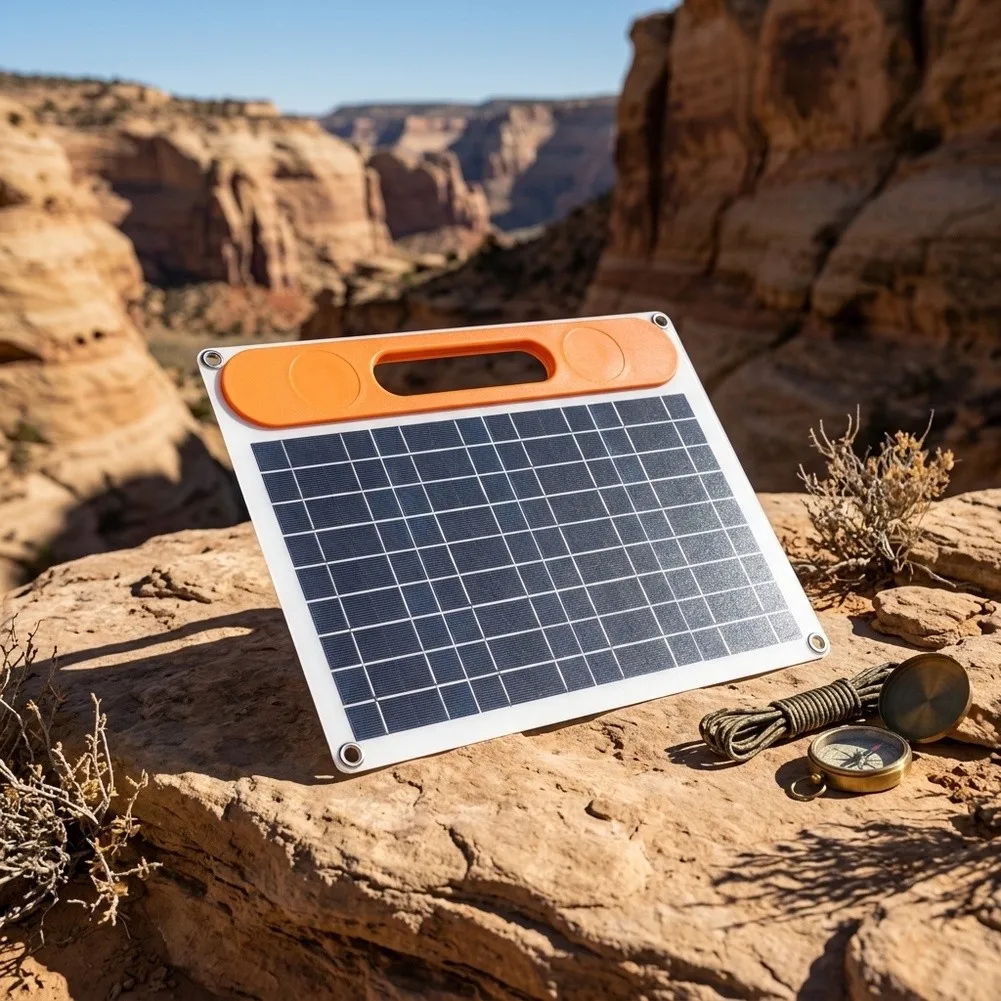 30W Solar Panel with Dual USB Outputs for Powering USB Devices During Extended For outdoor Activities and Trips