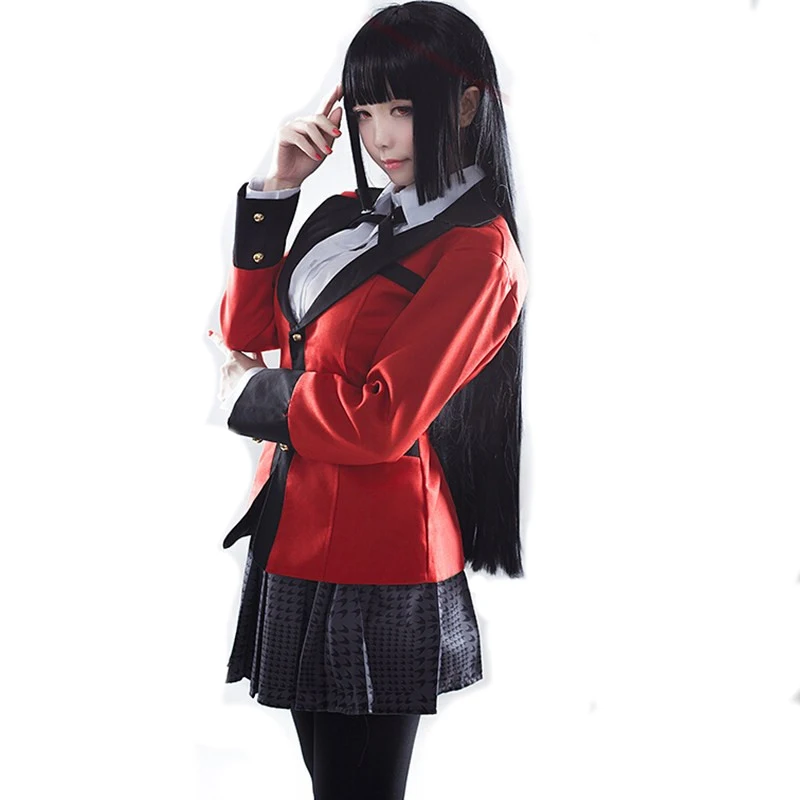 

Униформа японской школьницы аниме Kakegurui Jabami Yumeko, горячие крутые костюмы для косплея, полный комплект для женщин, карнавальный наряд на Хэллоуин