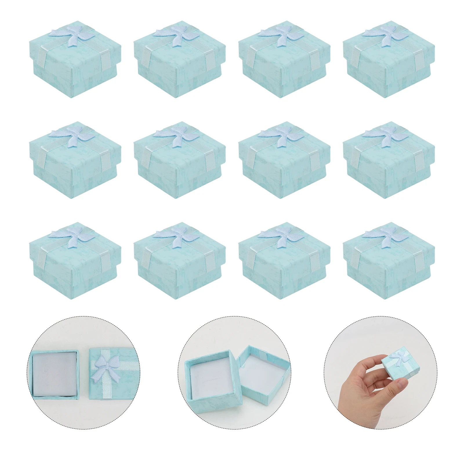 

24 Pcs Necklace Jewelry Box Shipping Boxes Storage Containers Packaging Blue Earring Holder Woman