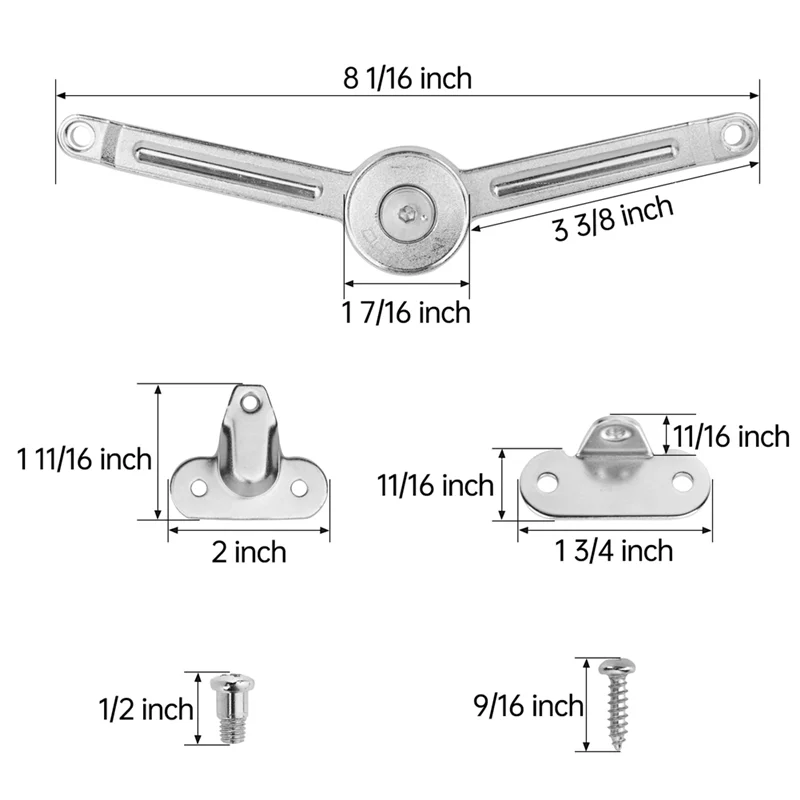 Supporti cerniera con coperchio AAAN 50LBS-110 °   Cerniera per armadio resistente ad angolo aperto per uso superiore e camper