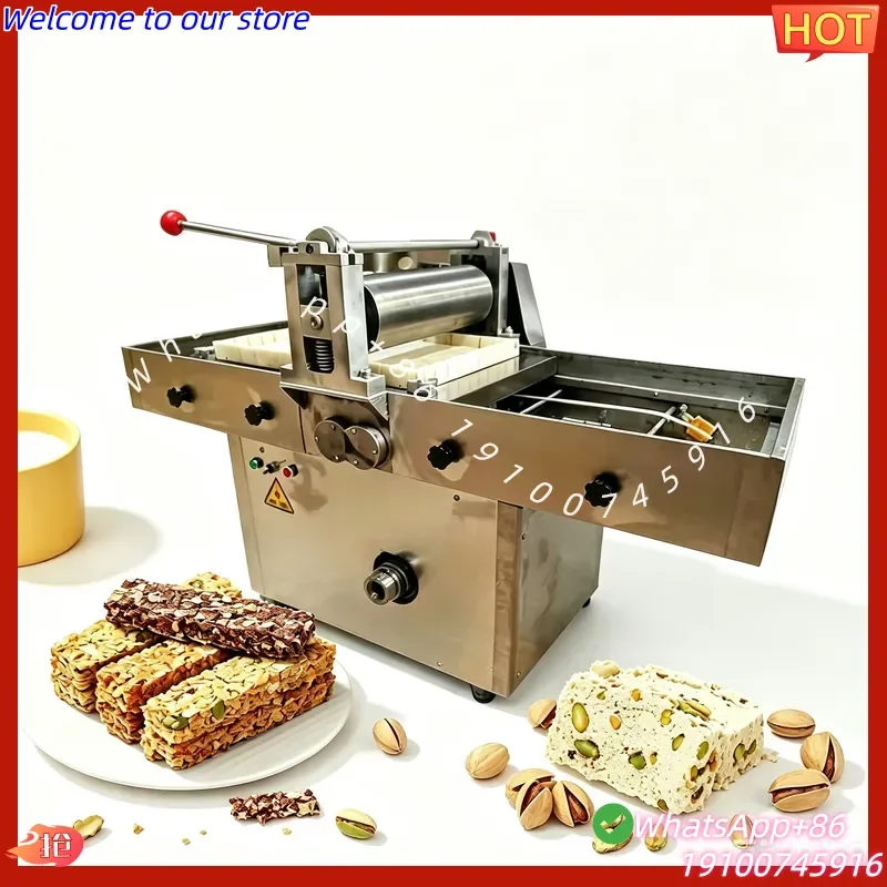 

2026Hot Multi-Function Snack Multi-roll Granulator Shaqima Cereal bar Puffed Rice Candy Peanut Candy Sesame Candy Cereal
