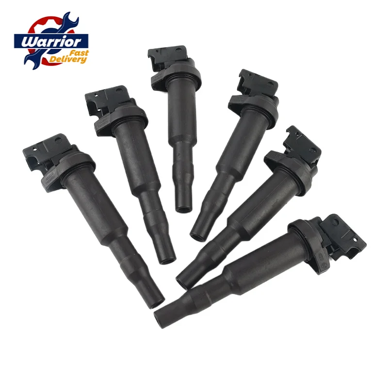 6pcs New Ignition Coil 0221504470 12137594937 12137562744 12137571643 for BMW 325I 325Ci 328I 330Ci 335I 525I X3 X5 M5 M6 Z4