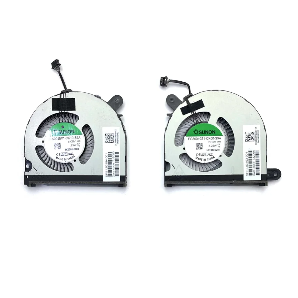 CPU GPU Cooling Fans for HP Envy X360 15M-EE 15M-ED 15-EE 15-ED L93193-001 L93194-001 Dual Fan