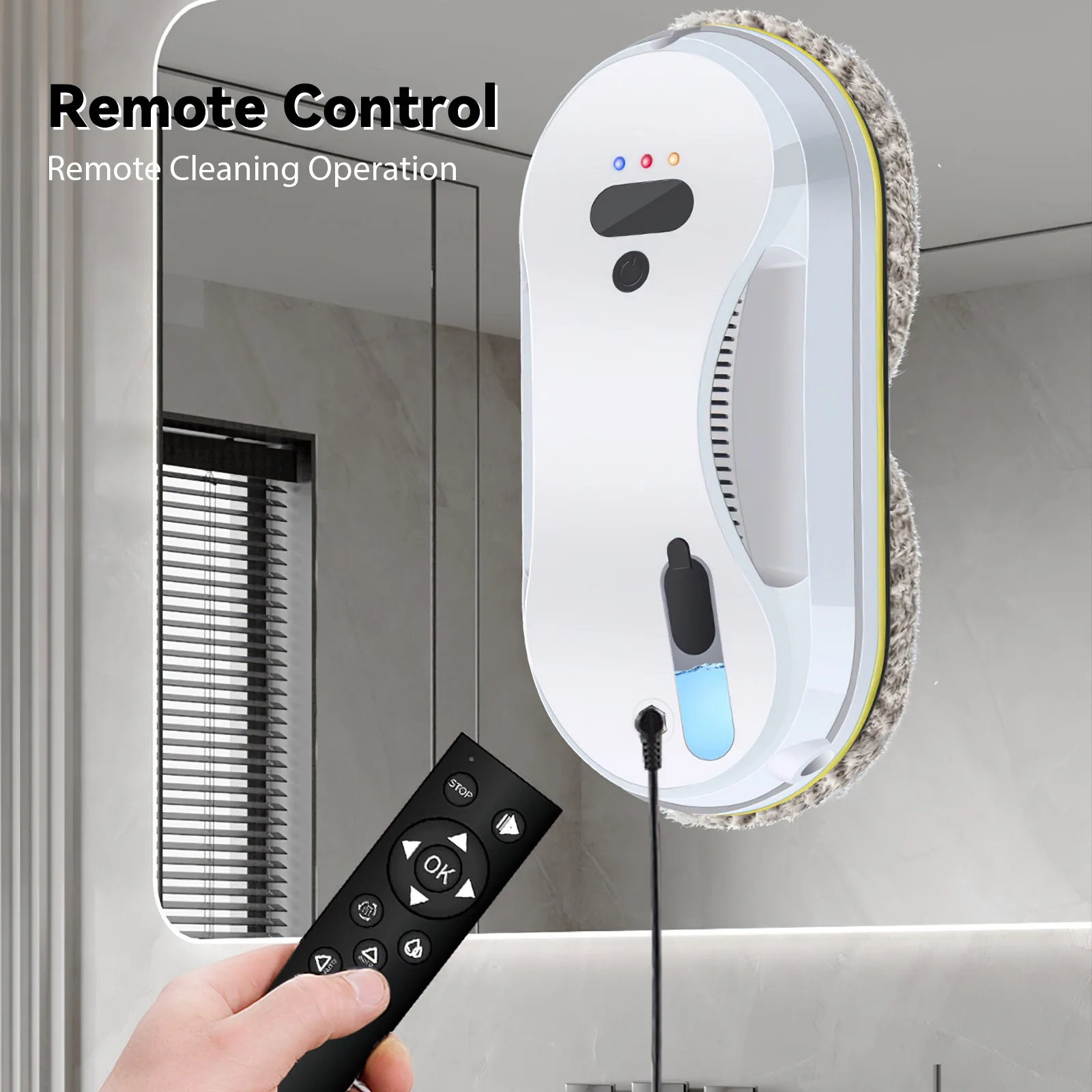 Household window automatic water spray cleaning robot vacuum cleaner remote control electric window wiper household glass wiper