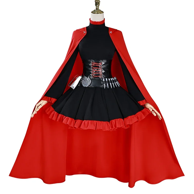 

Ruby Rose Cosplay RWBY Red Trailer Cosplay Costume Wig Women Dress Cloak Halloween Carnival Party Comic-con Role Playing Outfit