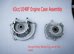 1E48F Aluminum Crankcase Crank Case Crankshaft Box With Bearing Oil Seal For 48F 63cc U-bike Goped Engine Motor Earth Auger